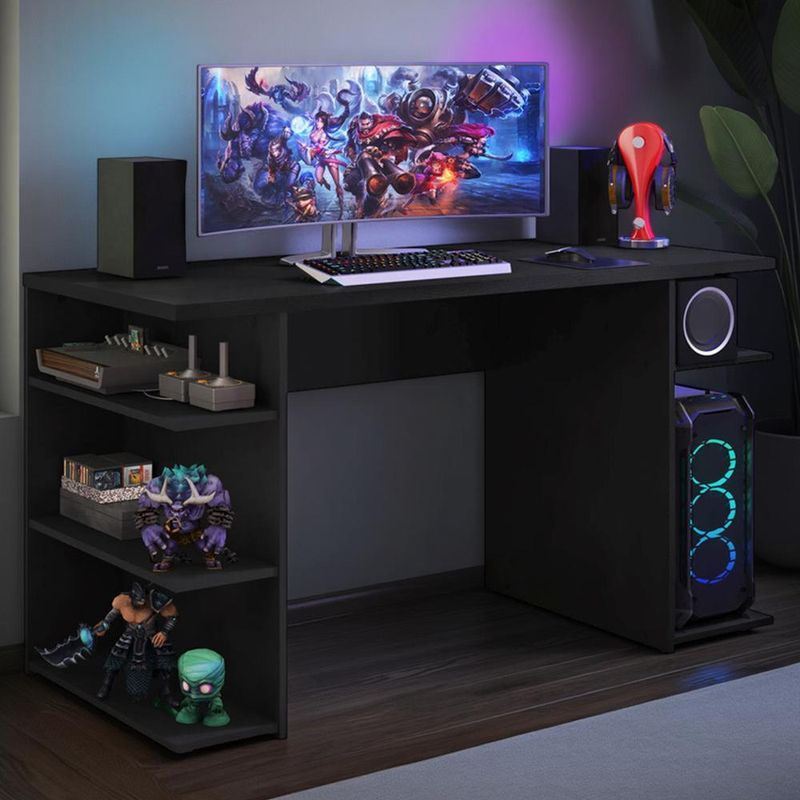 Mesa para computador escrivaninha gamer 9409 madesa - preto