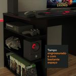 Mesa para computador escrivaninha gamer 9409 madesa - preto
