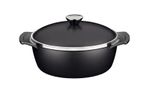 Caçarola tramontina lyon forjado antiaderente preto e tampa 24 cm 3,7 l