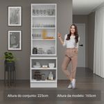 Kit balcão + cristaleira 70cm lux madesa 01
