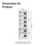 Kit balcão + cristaleira 60 cm smart 100% mdf madesa