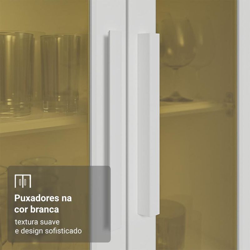 Kit balcão + cristaleira 60 cm smart 100% mdf madesa