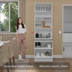 Kit balcão + cristaleira 70cm branco glamy madesa 01