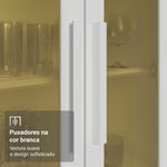 Kit balcão + cristaleira 60 cm branco smart 100% mdf madesa