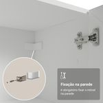 Kit balcão + cristaleira 60 cm branco smart 100% mdf madesa