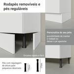 Kit balcão + cristaleira 60 cm branco smart 100% mdf madesa