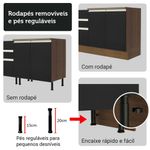 Kit balcão + cristaleira 70cm glamy madesa 01