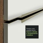 Kit com 2 balcões de cozinha madesa lux 4 portas 3 gavetas (sem tampo e pia) rustic/branco veludo