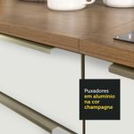 Kit com 2 balcões de cozinha madesa lux 4 portas 3 gavetas (sem tampo e pia) rustic/branco veludo