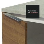 Ilha de cozinha com bancada e balcão 120 cm stella madesa