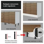 Ilha de cozinha com bancada e balcão 120 cm stella madesa