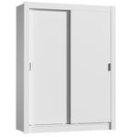 Guarda-roupa solteiro madesa denver 2 portas de correr - branco