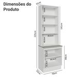 Kit balcão + cristaleira 70cm agata madesa 01