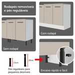 Kit balcão + cristaleira 70cm agata madesa 01