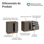Kit com 2 balcões de cozinha 3 gavetas 4 portas (sem tampo e pia) vik madesa 01