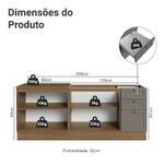 Kit com 2 balcões de cozinha 3 gavetas 4 portas (sem tampo e pia) vik madesa 01