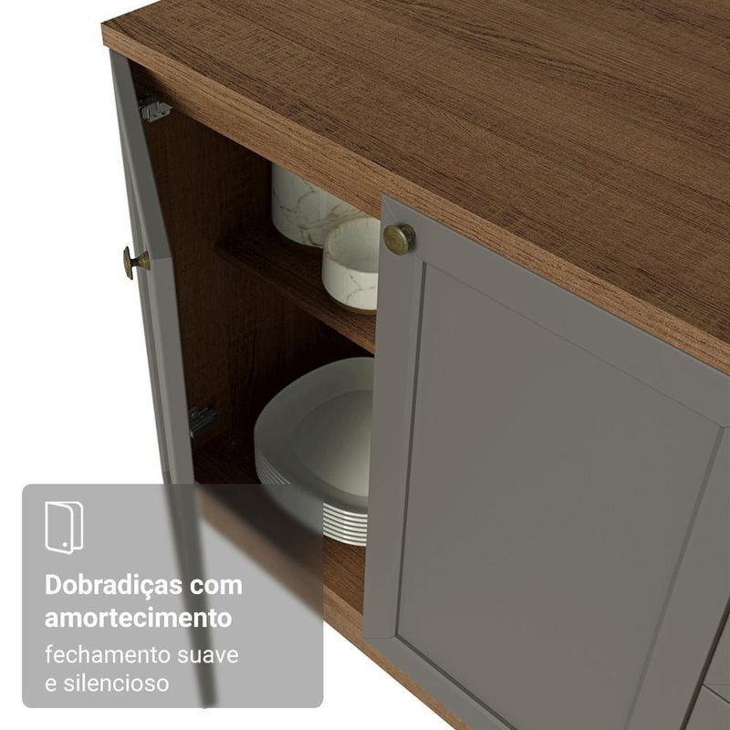 Kit com 2 balcões de cozinha 3 gavetas 4 portas (sem tampo e pia) vik madesa 01