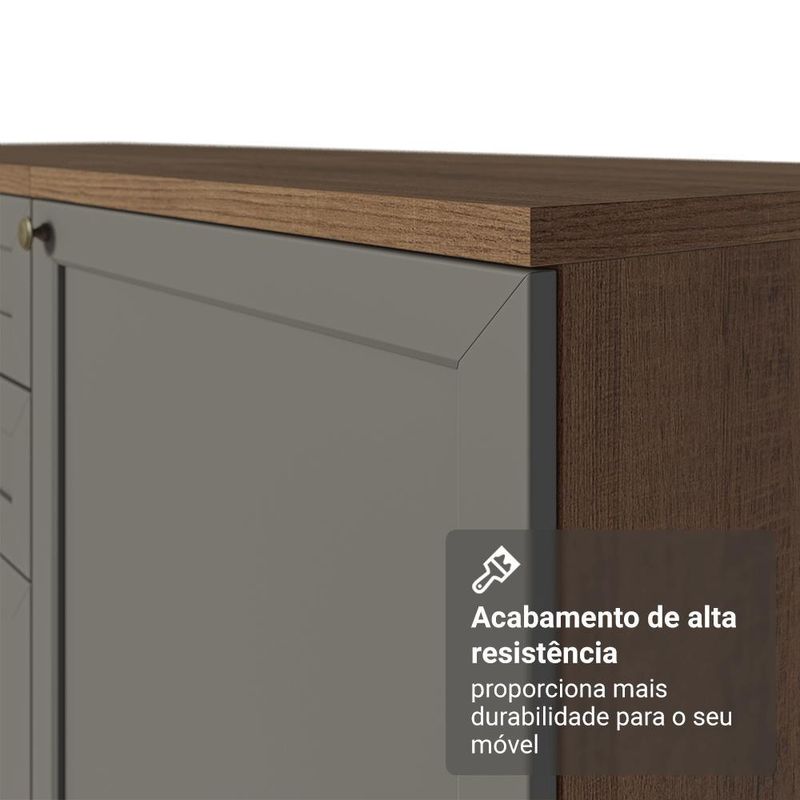 Kit com 2 balcões de cozinha 3 gavetas 4 portas (sem tampo e pia) vik madesa 01