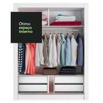Guarda-roupa solteiro madesa dallas plus 2 portas de correr com espelho 4 gavetas - branco