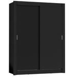 Guarda-roupa solteiro madesa denver 2 portas de correr - preto