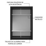 Guarda-roupa solteiro 2 portas de correr com espelho milano madesa