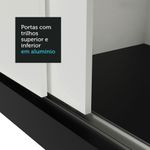 Guarda-roupa solteiro 2 portas de correr com espelho milano madesa
