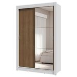 Guarda-roupa solteiro 2 portas de correr com espelho 4 gavetas vivare plus madesa