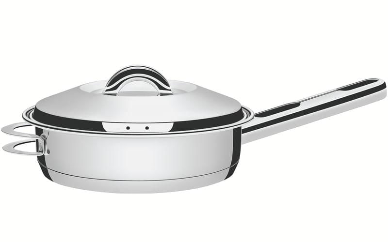 Frigideira tramontina inox com tampa 28cm 4,8l