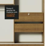 Guarda-roupa solteiro madesa luke 2 portas de correr com espelho