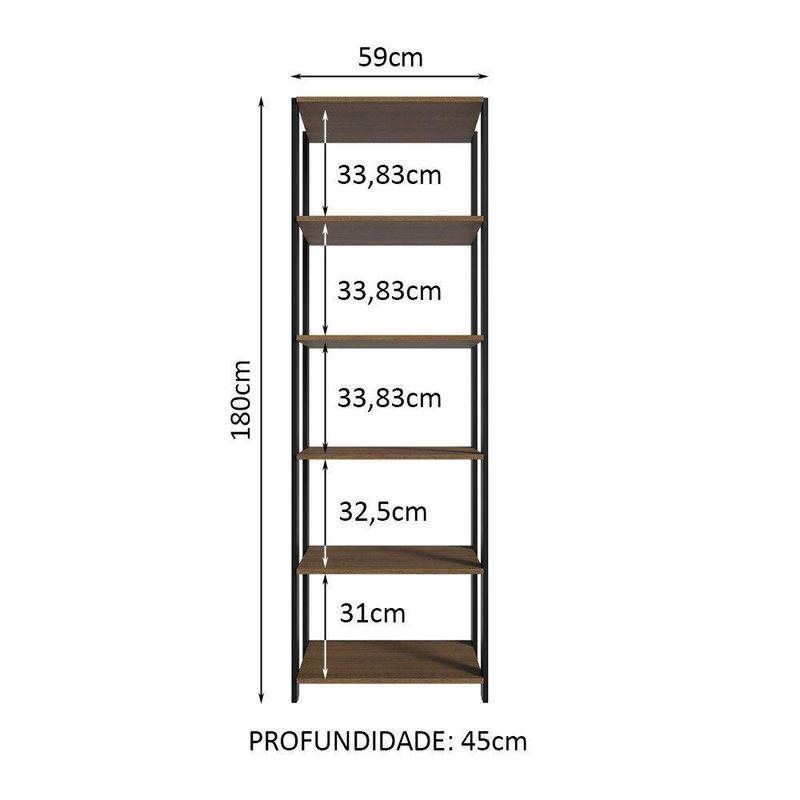 Guarda-roupa closet modulado valencia 59cm madesa