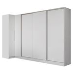 Guarda-roupa modulado neo + guarda-roupa royale 3 portas de correr branco madesa
