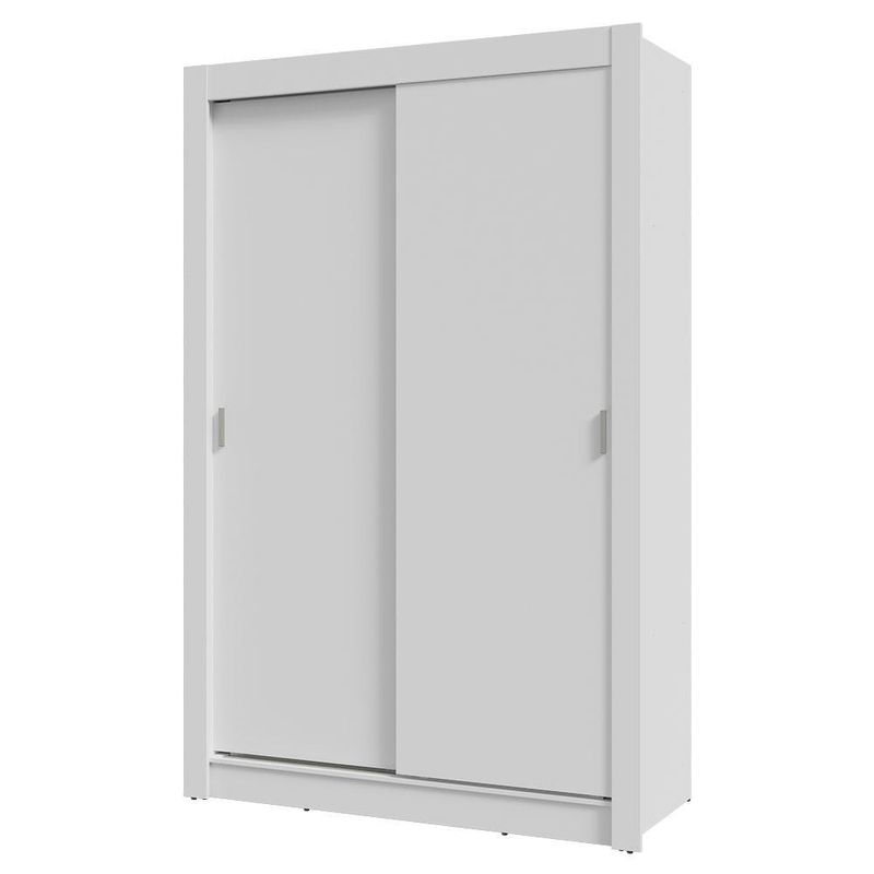 Guarda-roupa solteiro 2 portas de correr 4 gavetas branco vivare plus madesa
