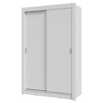 Guarda-roupa solteiro 2 portas de correr branco milano madesa