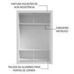 Guarda-roupa solteiro 2 portas de correr branco milano madesa
