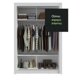 Guarda-roupa solteiro 2 portas de correr branco milano madesa