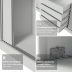 Guarda-roupa modulado neo + guarda-roupa royale 3 portas de correr com espelho branco madesa