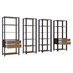 Guarda-roupa closet modulado 4 gavetas 258 cm valencia madesa 06