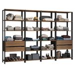 Guarda-roupa closet modulado 4 gavetas 258 cm valencia madesa 06