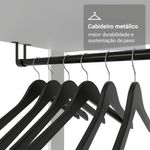 Guarda-roupa closet modulado 4 gavetas 258 cm branco valencia madesa 01