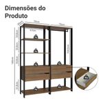 Guarda-roupa closet modulado 4 gavetas 140 cm valencia madesa
