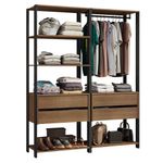Guarda-roupa closet modulado 4 gavetas 140 cm valencia madesa