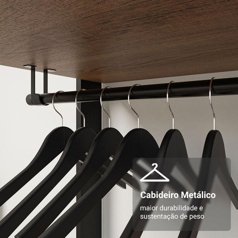 Guarda-roupa closet modulado 4 gavetas 140 cm valencia madesa