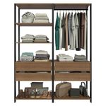 Guarda-roupa closet modulado 4 gavetas 140 cm valencia madesa