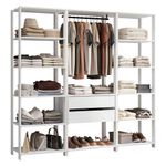 Guarda-roupa closet modulado 2 gavetas 188 cm branco valencia madesa