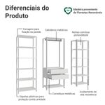 Guarda-roupa closet modulado 2 gavetas 188 cm branco valencia madesa