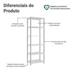 Guarda-roupa closet modulado 5 prateleiras 59cm branco valencia madesa