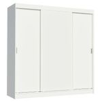 Guarda-roupa casal madesa reno 3 portas de correr - branco