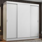 Guarda-roupa casal madesa reno 3 portas de correr - branco