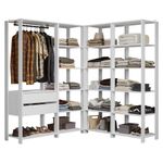Guarda-roupa closet modulado 2 gavetas 247 cm valencia madesa