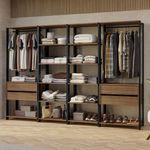 Guarda-roupa closet modulado valencia 4 gavetas 258cm madesa 02
